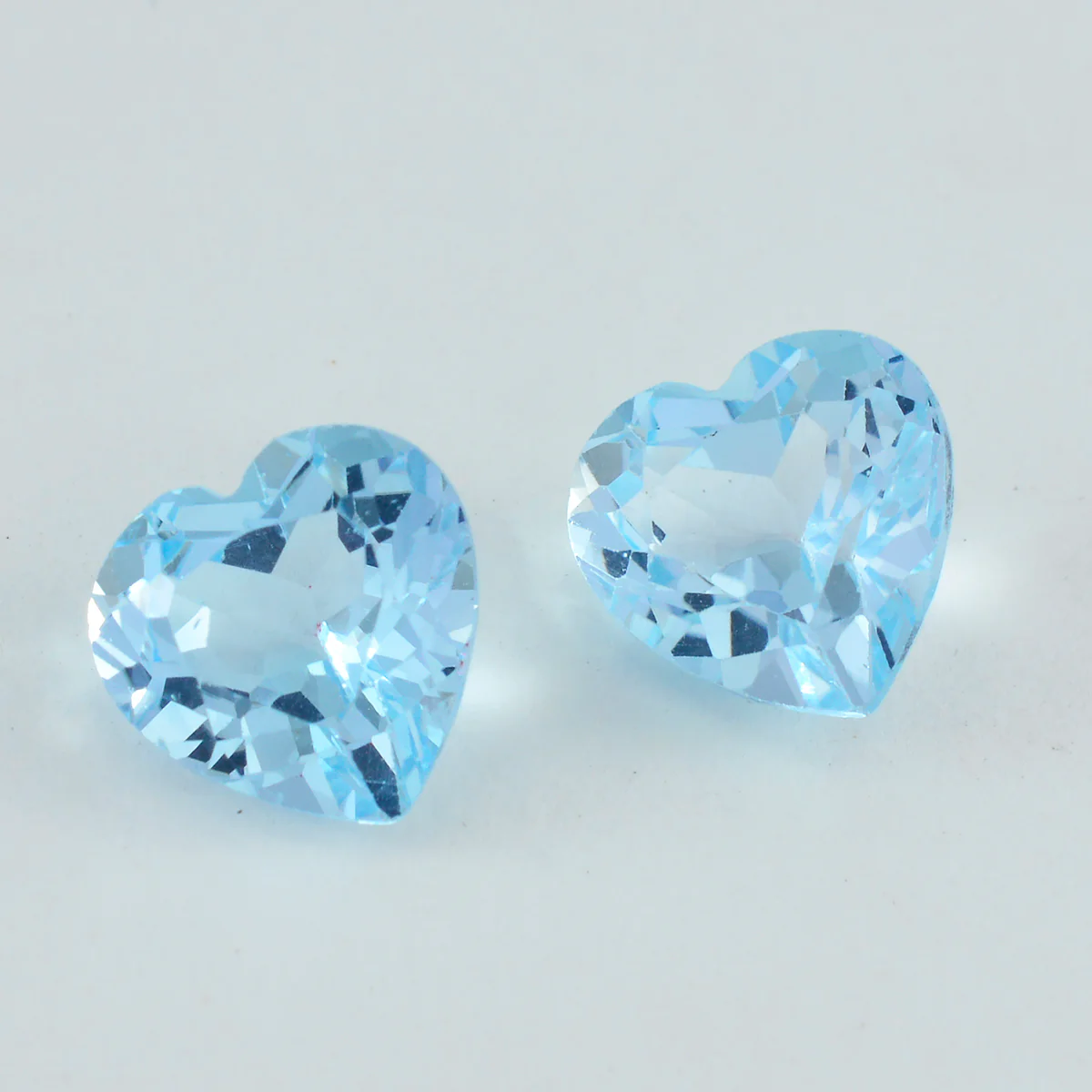 Sky Blue Topaz 1PC Small 8x8 MM Heart Faceted Blue Luster Semi Precious Loose Gemstones - Image 3