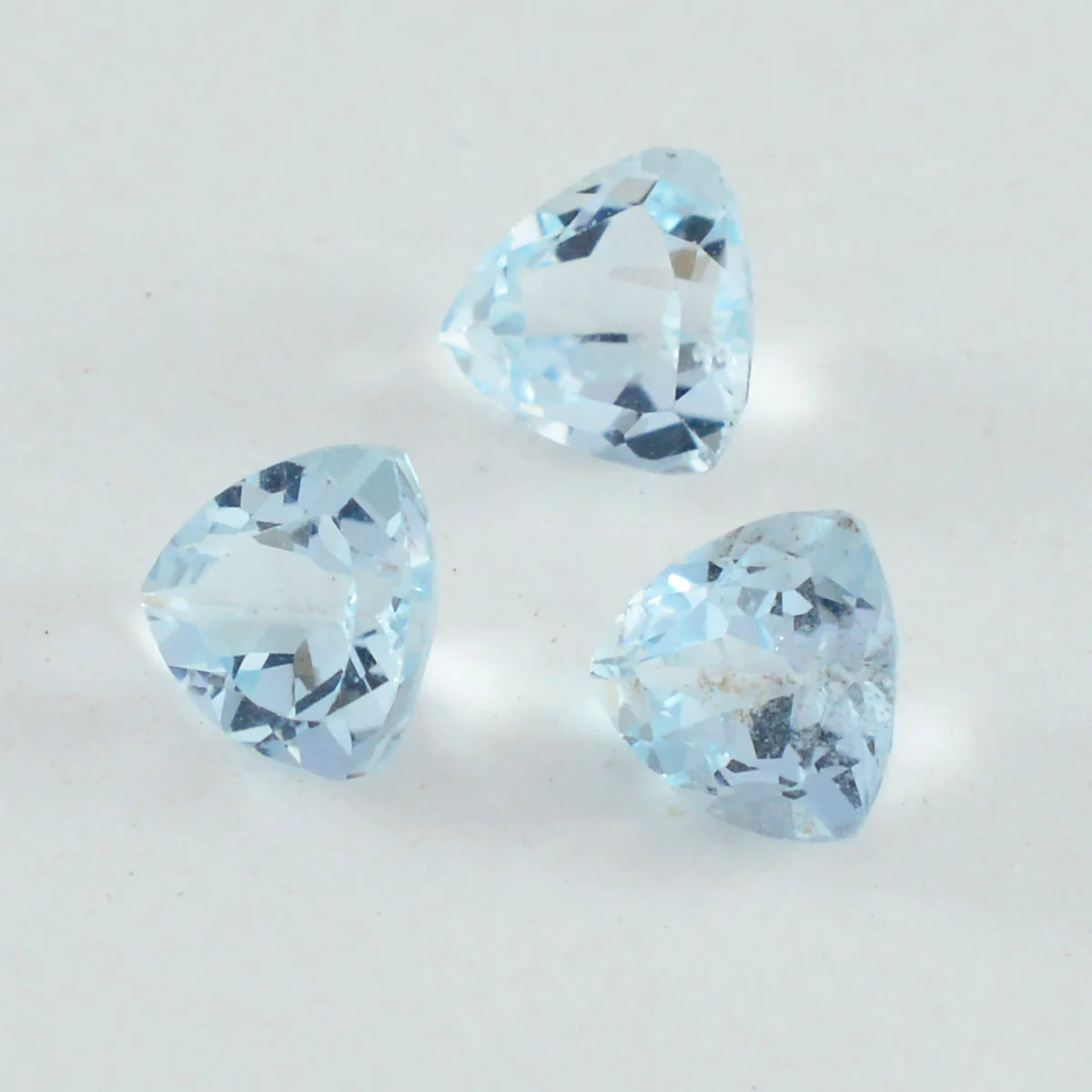 Sky Blue Topaz 1PC Small 8x8 MM Triangle Faceted Blue Luster Semi Precious Loose Gemstones - Image 4