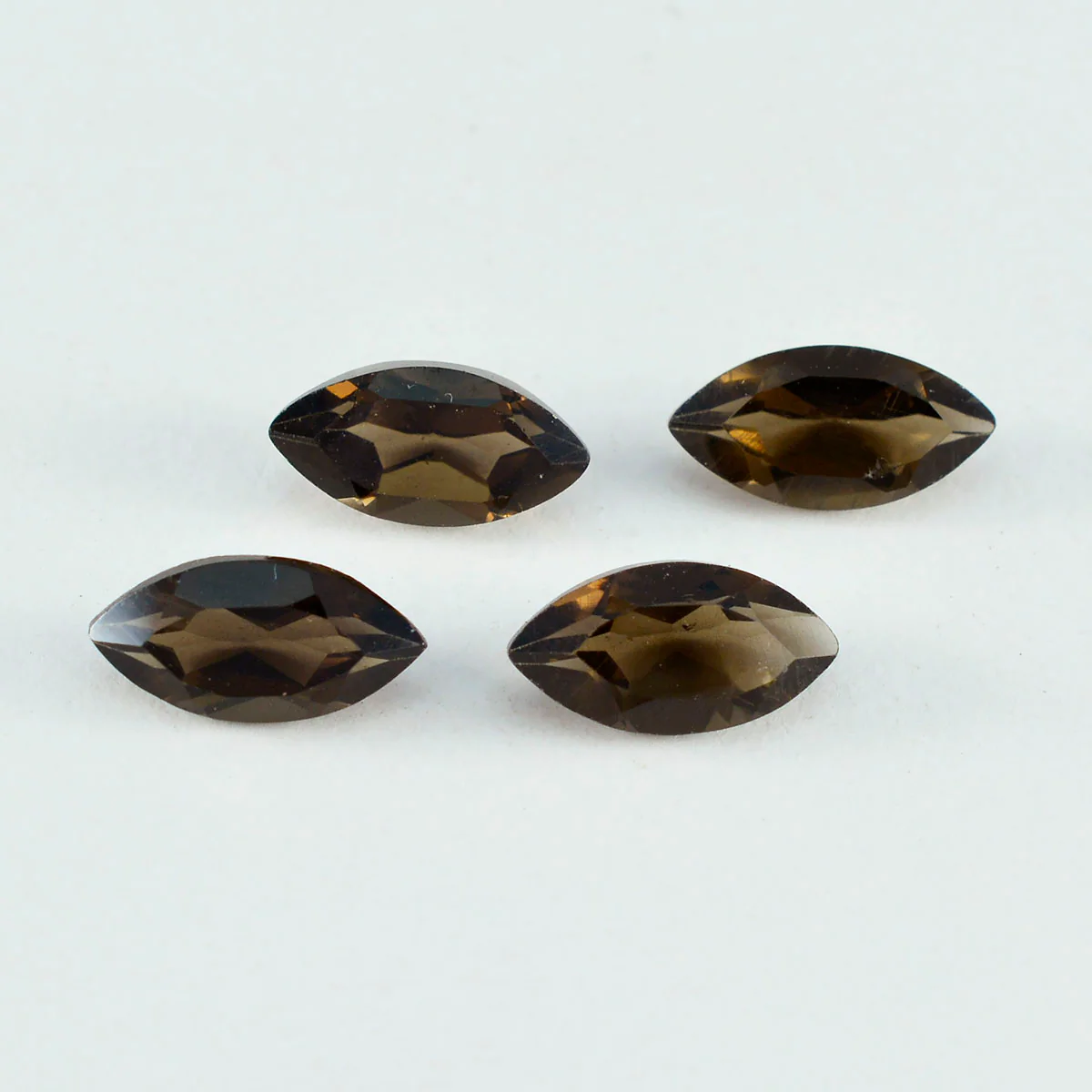 Smoky Quartz 10PC Tiny 2x4 MM Marquise Faceted Brown Sparkling Semi Precious Loose Gemstone