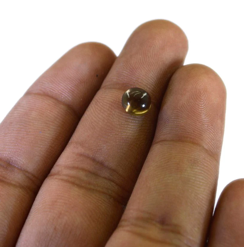 Smoky Quartz 10PC Tiny 3x3 MM Round Cabochon Brown Luster semi Precious Precious Gemstone - Image 2