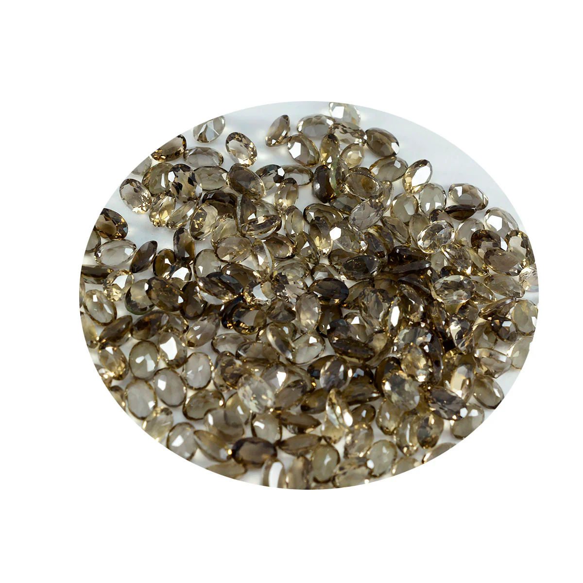 Smoky Quartz 10PC Tiny 3x5 MM Oval Faceted Brown Splendid Semi Precious Gems - Image 2