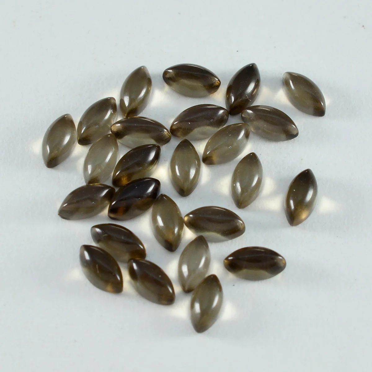 Smoky Quartz 10PC Tiny 3x6 MM Marquise  Cabochon Brown Pure semi Precious Loose Gems - Image 3