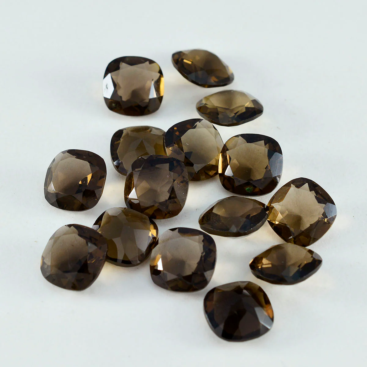 Smoky Quartz 10PC Tiny 4x4 MM Cushion Faceted Brown Brilliant Semi Precious Loose Gems