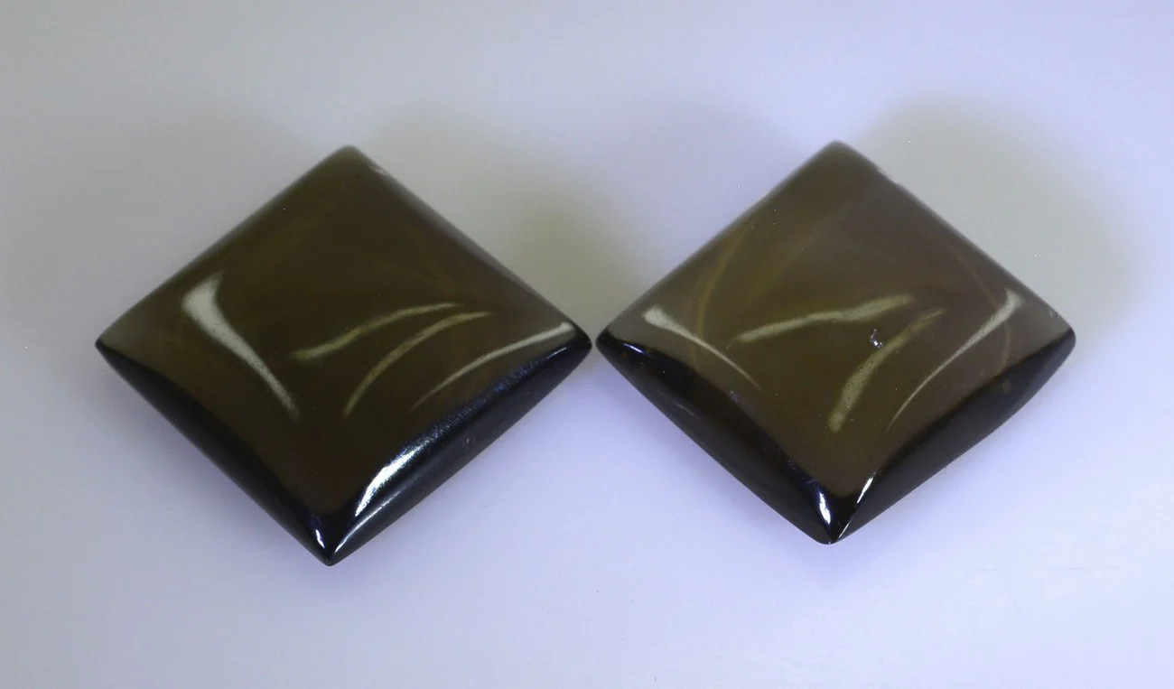 Smoky Quartz 10PC Tiny 4x4 MM Square Cabochon Brown Polished semi Precious Precious Gemstone