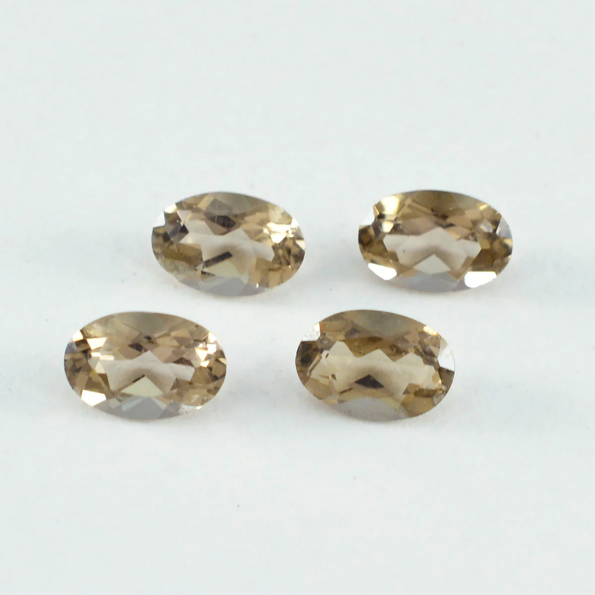 Smoky Quartz 10PC Tiny 4x6 MM Oval Faceted Brown Luster Semi Precious Loose Gems