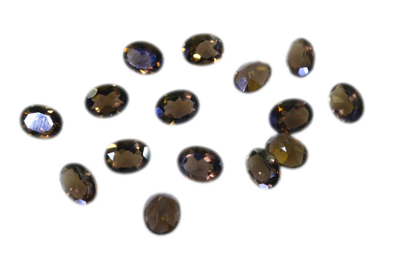 Smoky Quartz 10PC Tiny 4x6 MM Oval Faceted Brown Luster Semi Precious Loose Gems - Image 3