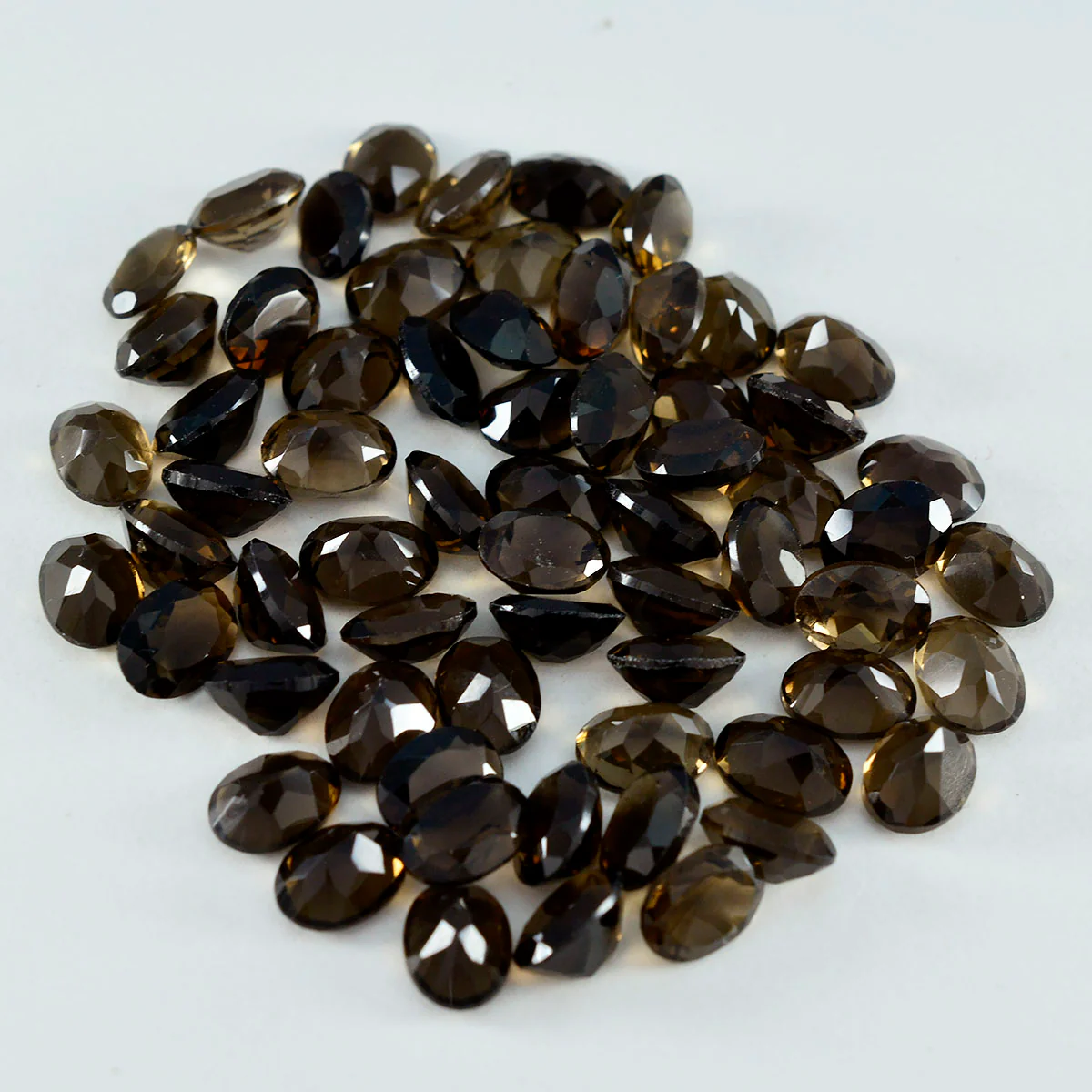 Smoky Quartz 10PC Tiny 4x6 MM Oval Faceted Brown Luster Semi Precious Loose Gems - Image 4