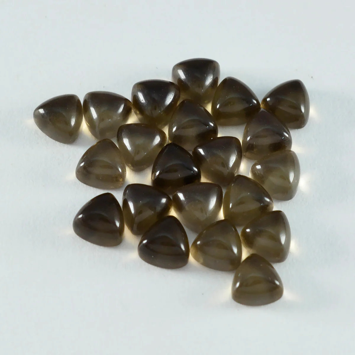 Smoky Quartz 10PC Tiny 5x5 MM Triangle Cabochon Brown Pure semi Precious Loose Gemstones - Image 4
