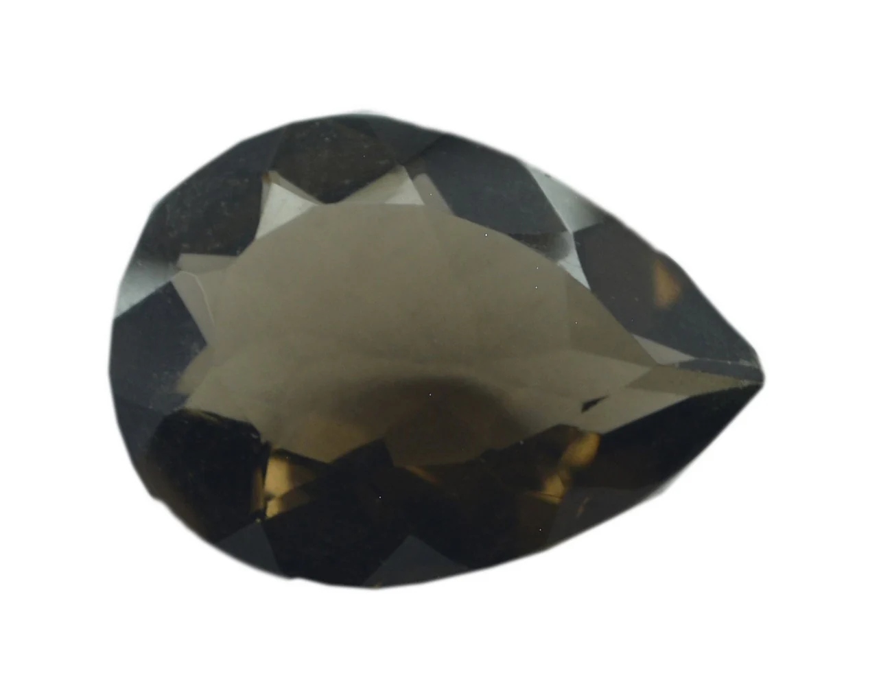 Smoky Quartz 1PC Chunky 12x16 MM Pear Faceted Brown Superior Semi Precious Loose Gemstone - Image 3