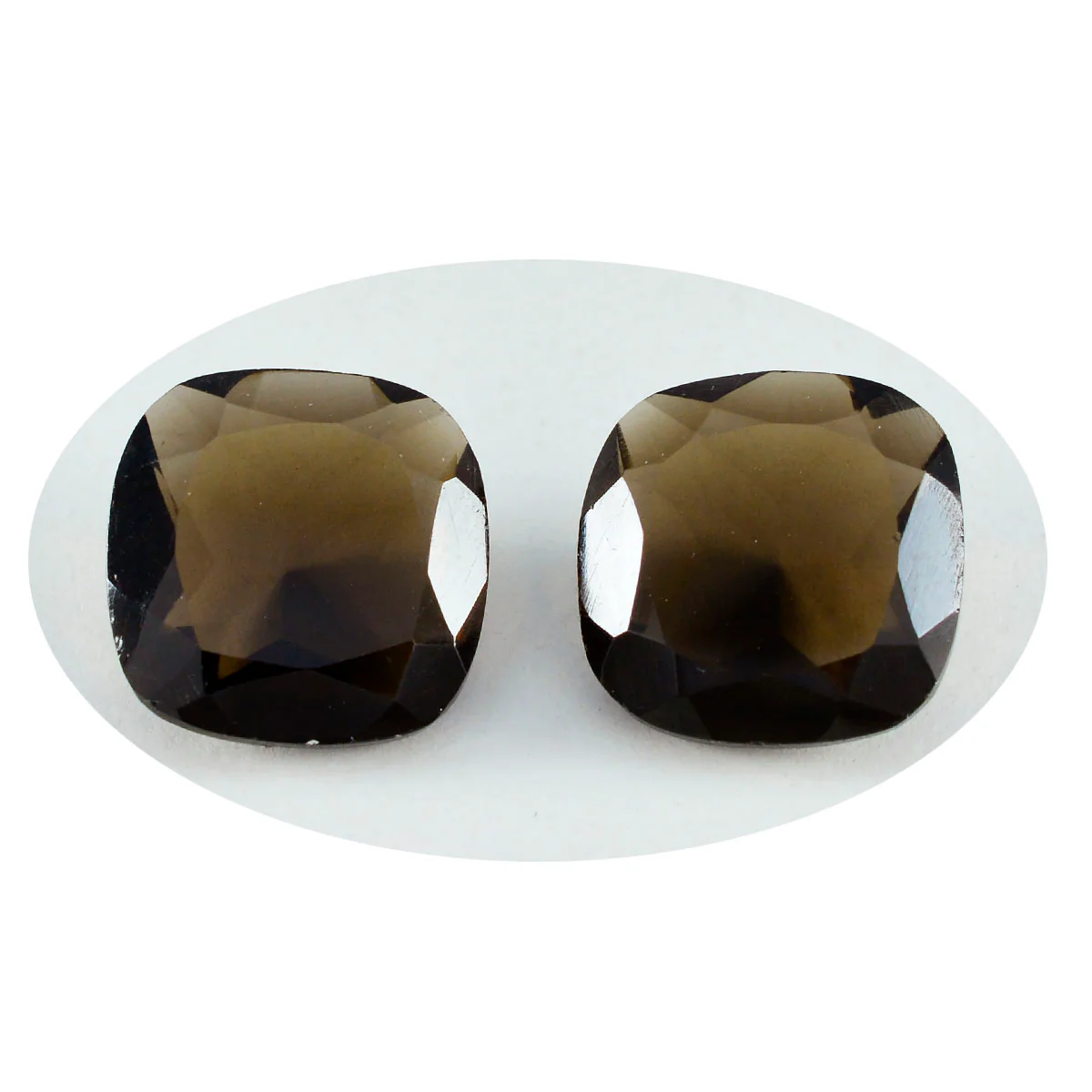 Smoky Quartz 1PC Chunky 13x13 MM Cushion Faceted Brown Natural Semi Precious Loose Gemstone - Image 2
