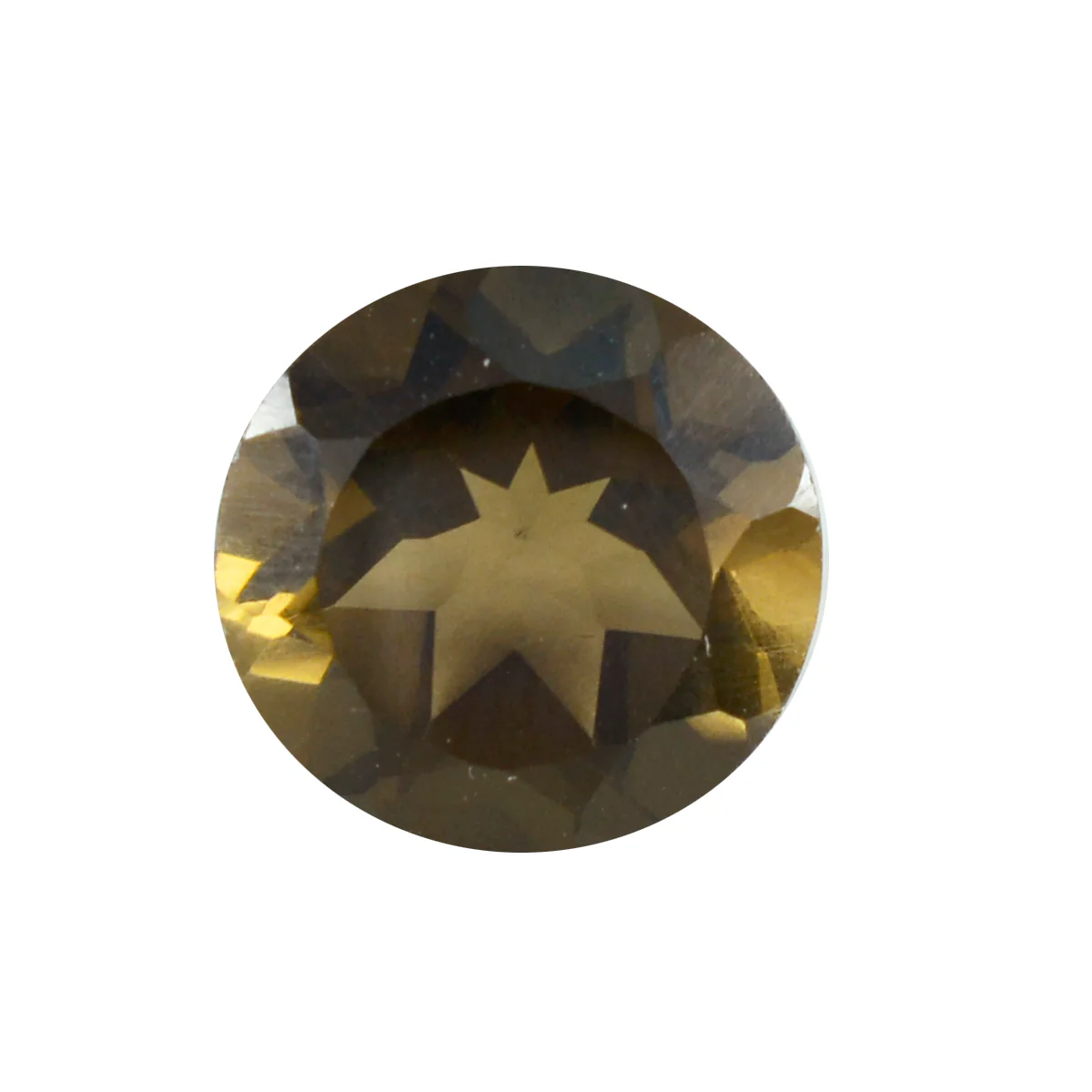 Smoky Quartz 1PC Chunky 15x15 MM Round Faceted Brown Superior Semi Precious Gems - Image 2
