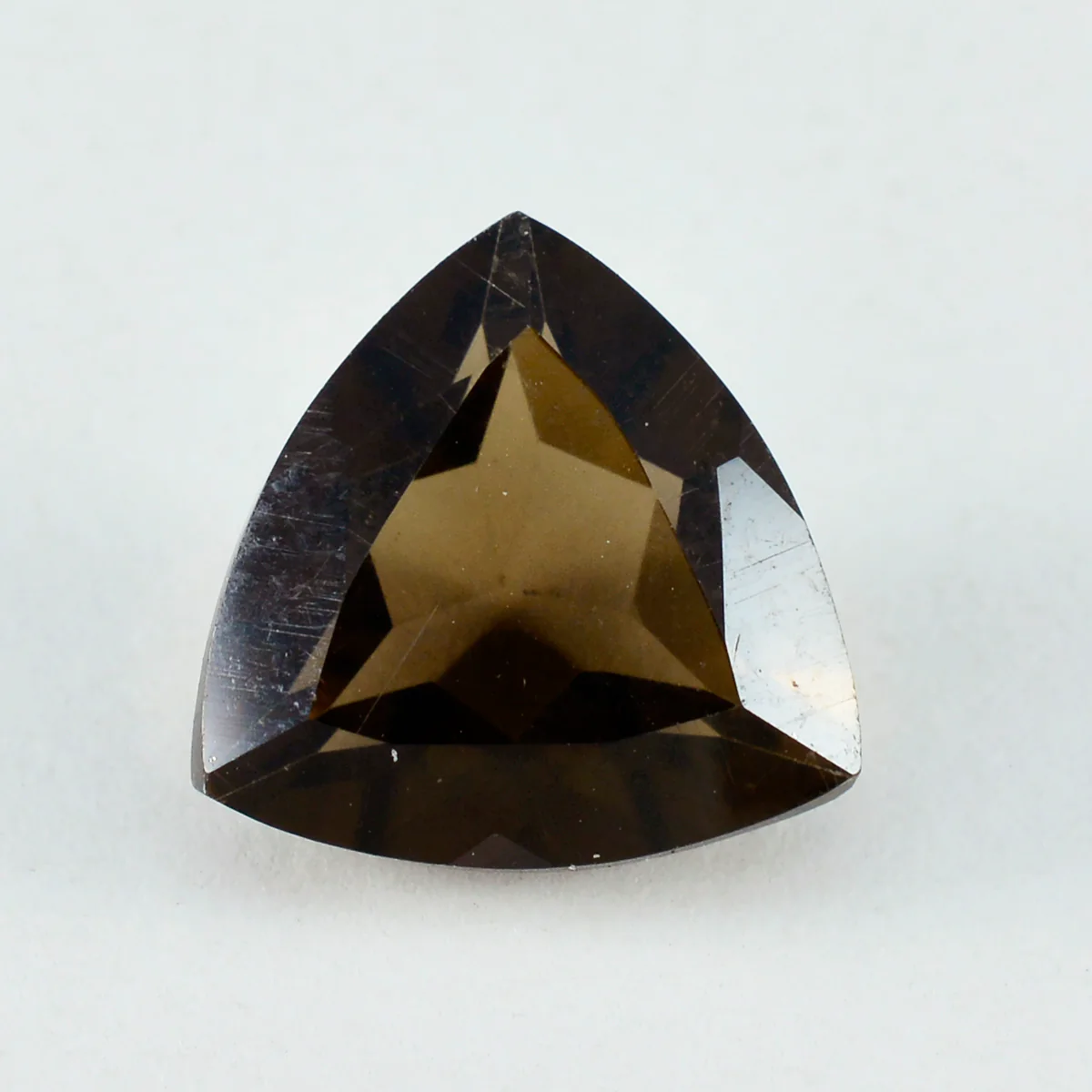 Smoky Quartz 1PC Chunky 15x15 MM Triangle Faceted Brown Superior Semi Precious Gems - Image 2