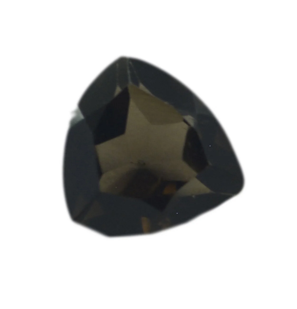 Smoky Quartz 1PC Large 11x11 MM Triangle Faceted Brown Fine Semi Precious Gems - Image 3