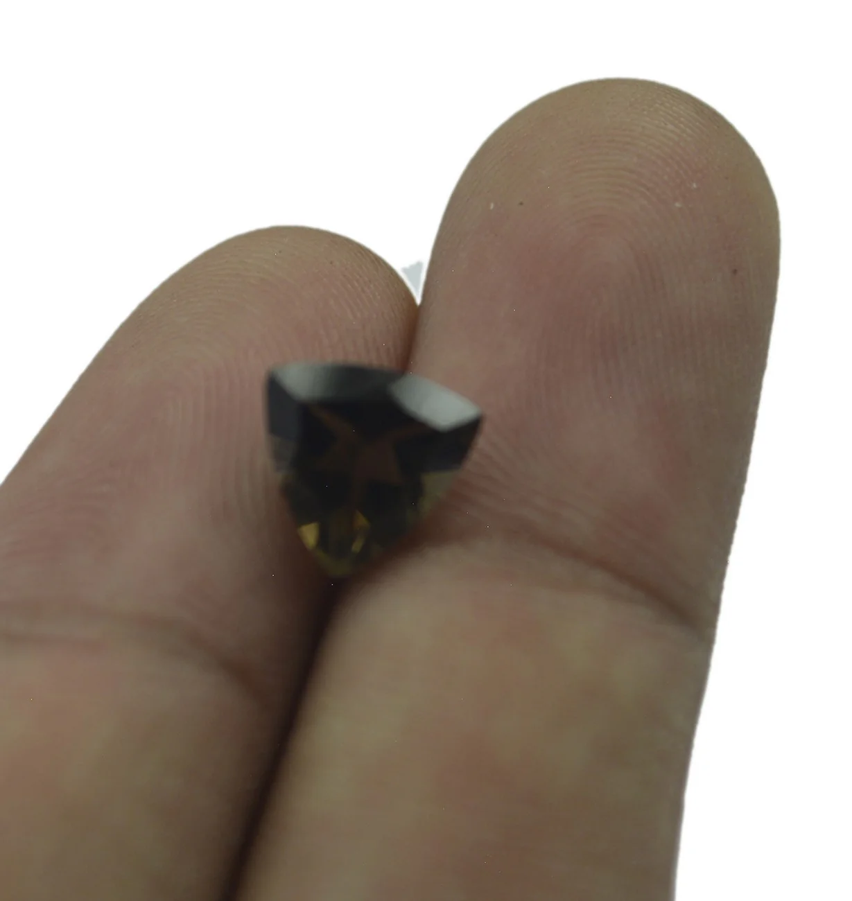 Smoky Quartz 1PC Large 12x12 MM Triangle Faceted Brown High-Quality Semi Precious Loose Gems - Image 3