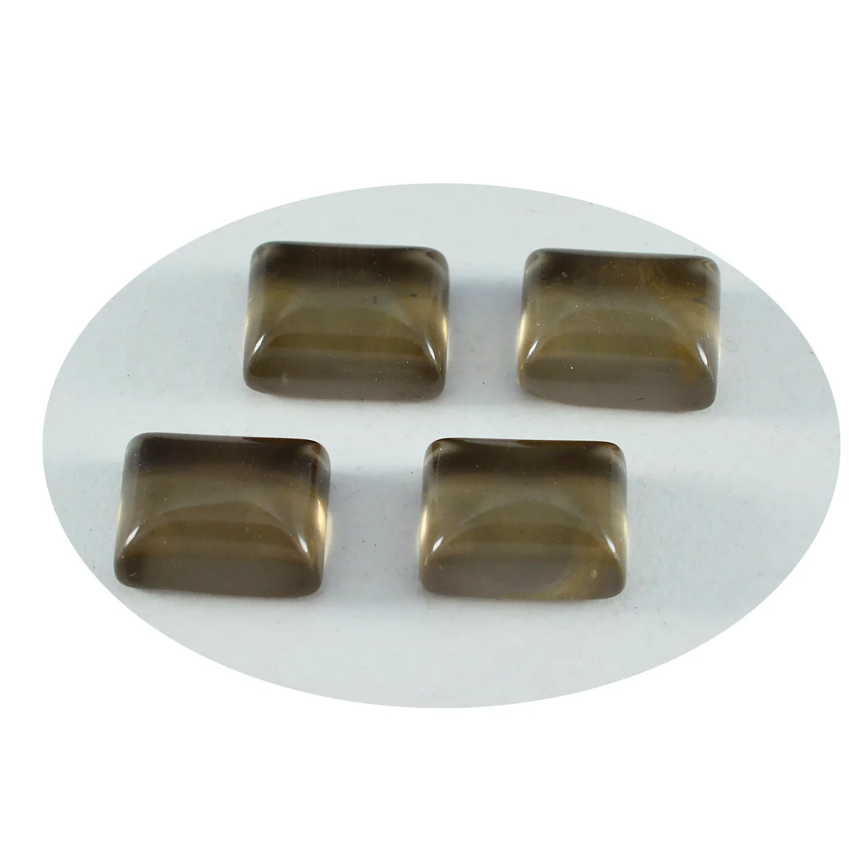 Smoky Quartz 1PC Large 9x11 MM Emerald Cabochon Brown Superior semi Precious Gems