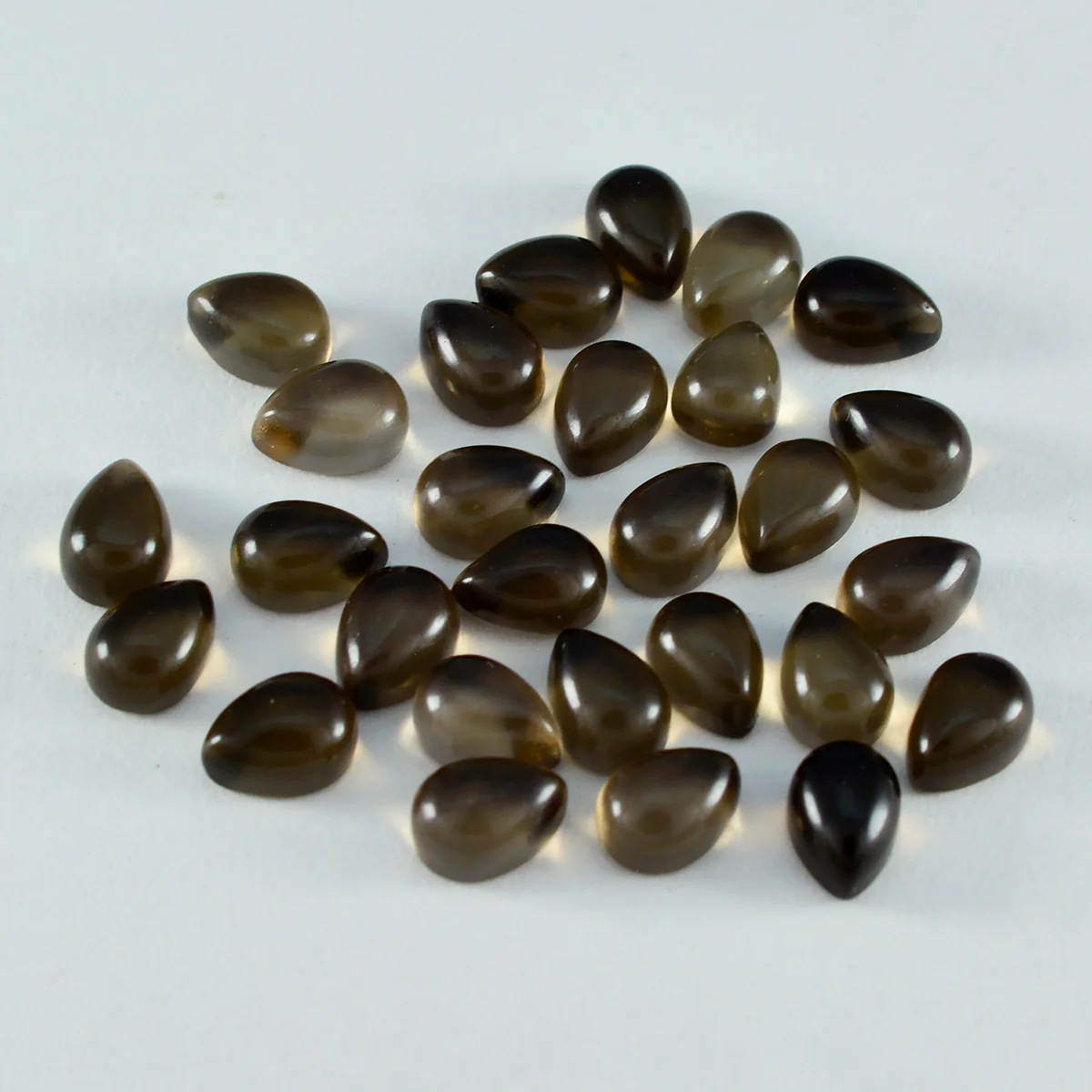 Smoky Quartz 1PC Medium 7x10 MM Pear Cabochon Brown Lustrous semi Precious Gems - Image 4