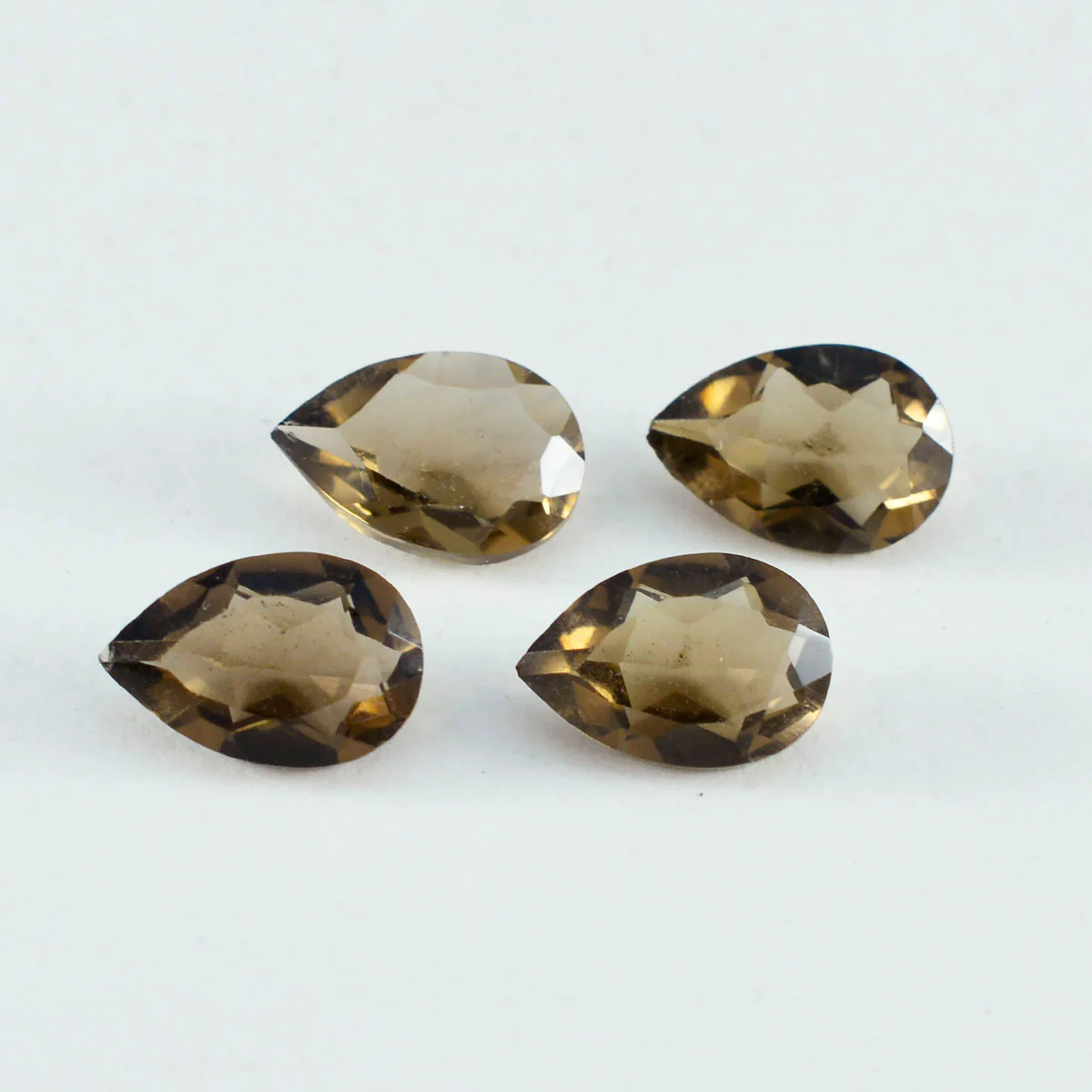 Smoky Quartz 1PC Medium 7x10 MM Pear Faceted Brown Lustrous Semi Precious Gems - Image 2