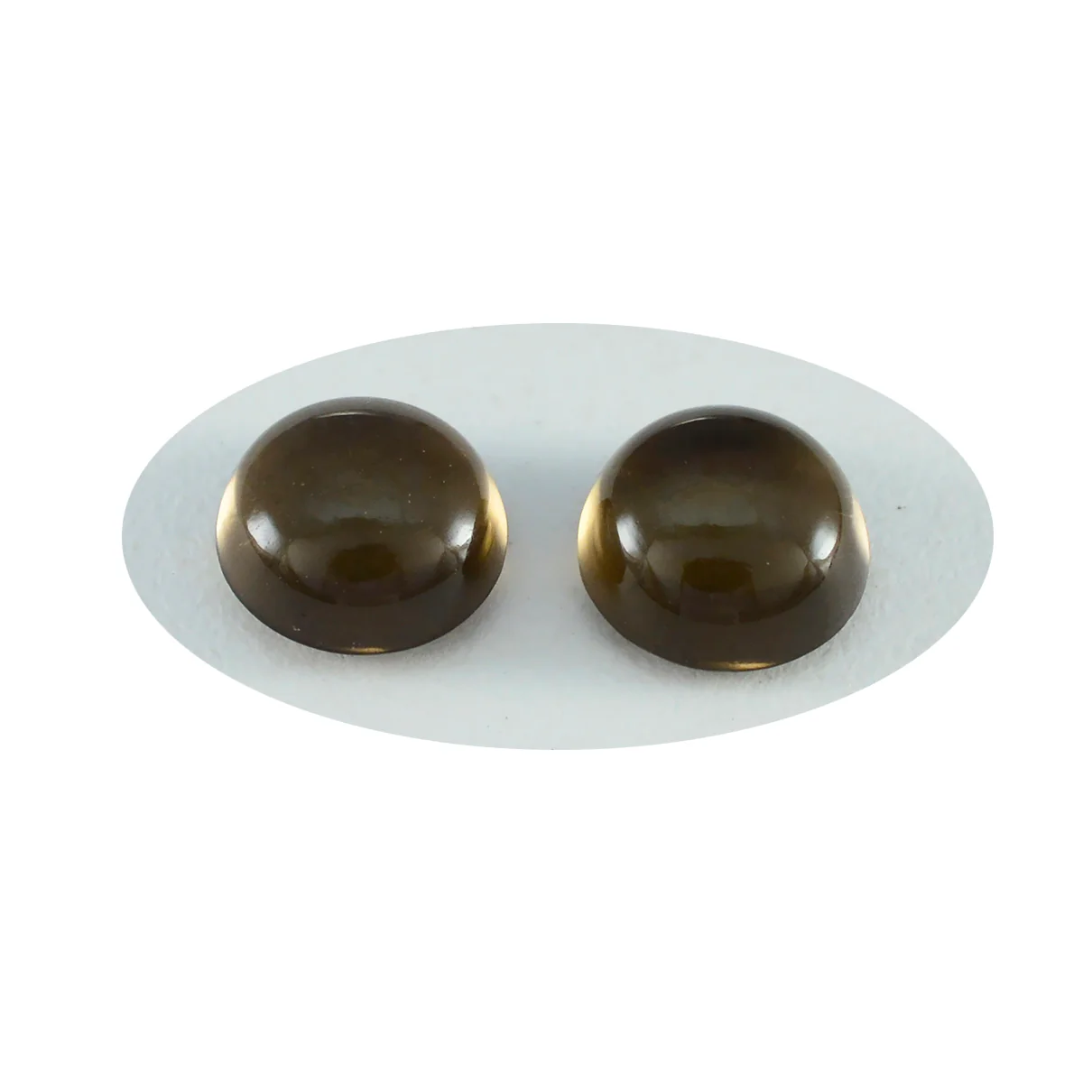 Smoky Quartz 1PC Medium 9x9 MM Round Cabochon Brown Genuine semi Precious Precious Gemstone - Image 2