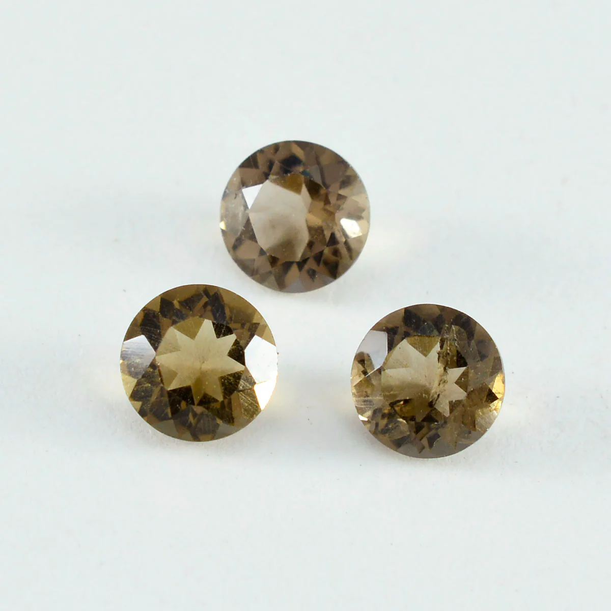 Smoky Quartz 1PC Medium 9x9 MM Round Faceted Brown Lustrous Semi Precious Loose Gemstone