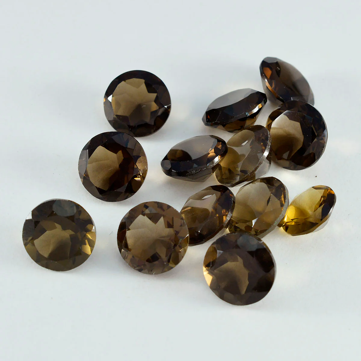 Smoky Quartz 1PC Medium 9x9 MM Round Faceted Brown Lustrous Semi Precious Loose Gemstone - Image 4