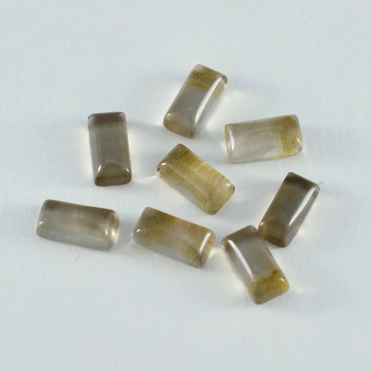 Smoky Quartz 1PC Small 5x10 MM Baguette Cabochon Brown Genuine semi Precious Loose Gemstones - Image 2
