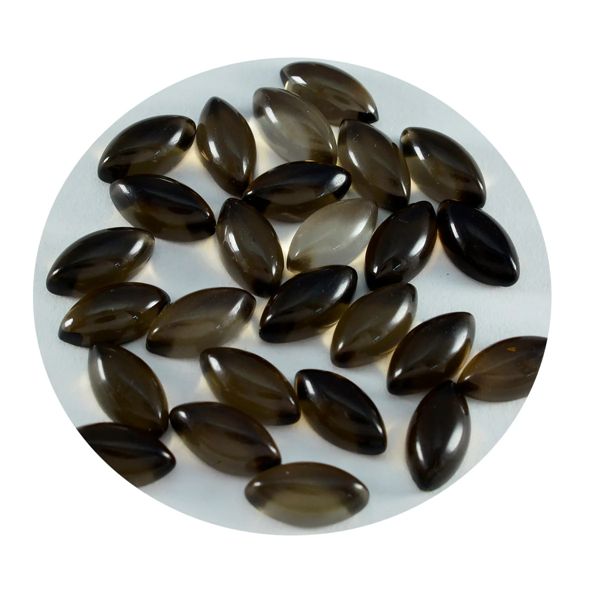 Smoky Quartz 1PC Small 6x12 MM Marquise Cabochon Brown Sparkling semi Precious Semi Precious Gemstone - Image 2