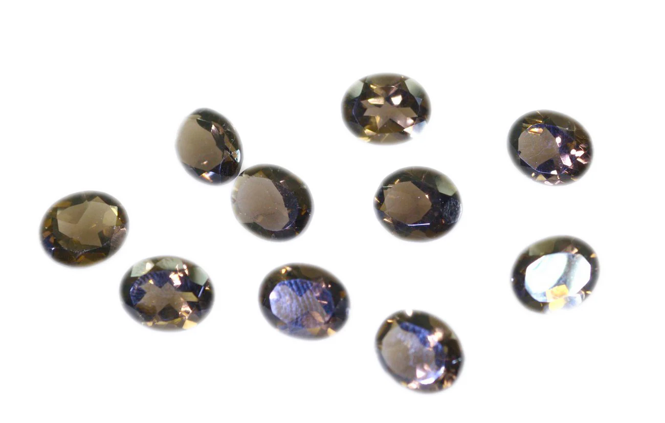 Smoky Quartz 1PC Small 6x8 MM Oval Faceted Brown Shine Semi Precious Loose Gemstones - Image 3