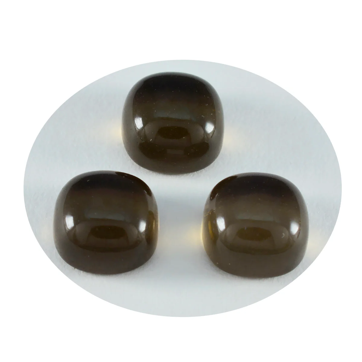 Smoky Quartz 1PC Small 7x7 MM Cushion Cabochon Brown Brilliant semi Precious Loose Gemstones - Image 2