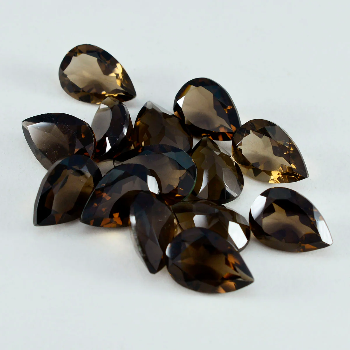 Smoky Quartz 1PC Small 7x9 MM Pear Faceted Brown Luster Semi Precious Loose Gemstones