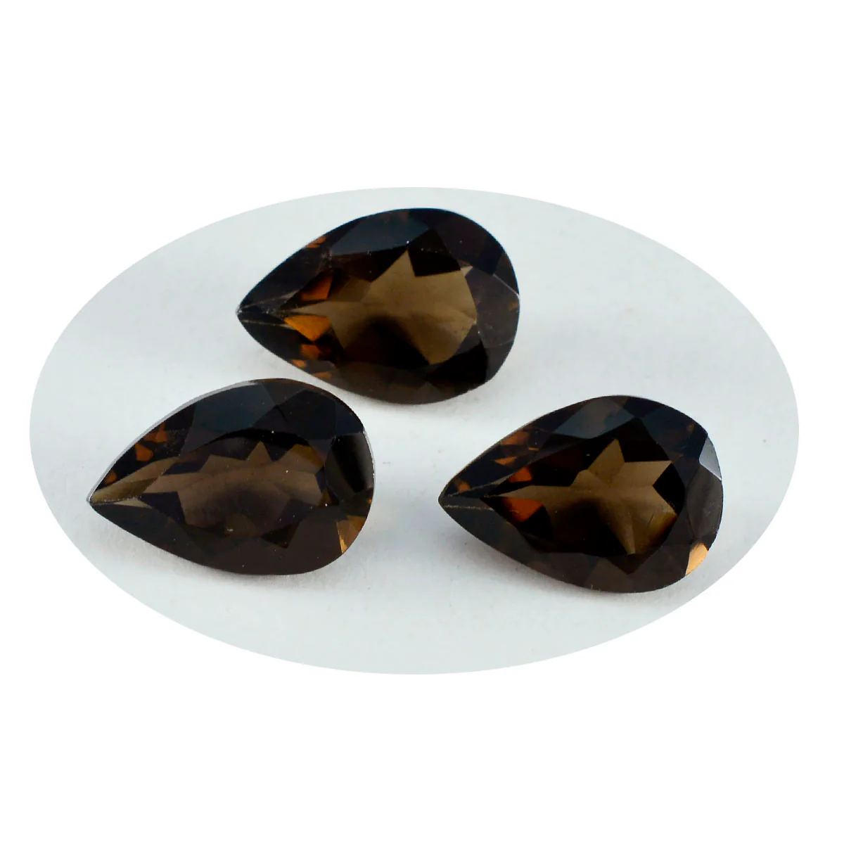 Smoky Quartz 1PC Small 7x9 MM Pear Faceted Brown Luster Semi Precious Loose Gemstones - Image 2
