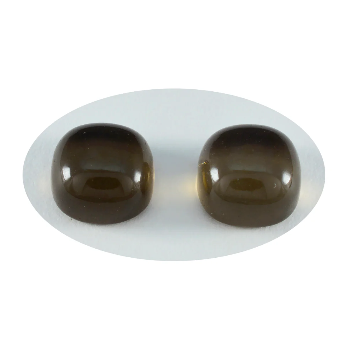Smoky Quartz 1PC Small 8x8 MM Cushion Cabochon Brown Sparkling semi Precious Semi Precious Gemstone - Image 2