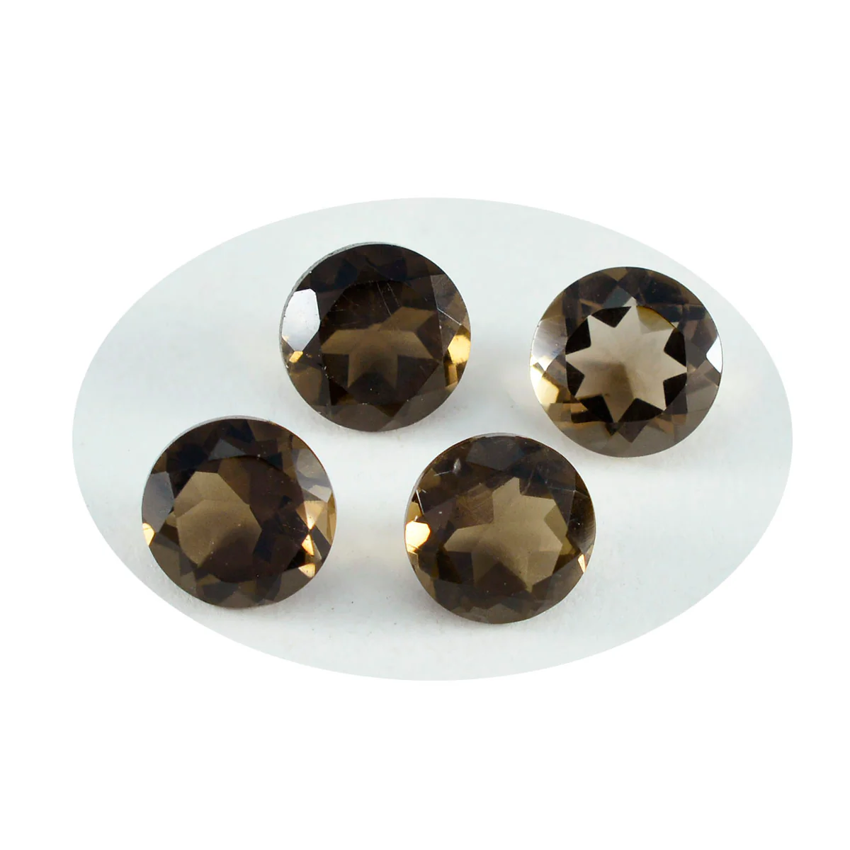 Smoky Quartz 1PC Small 8x8 MM Round Faceted Brown Luster Semi Precious Loose Gems - Image 2
