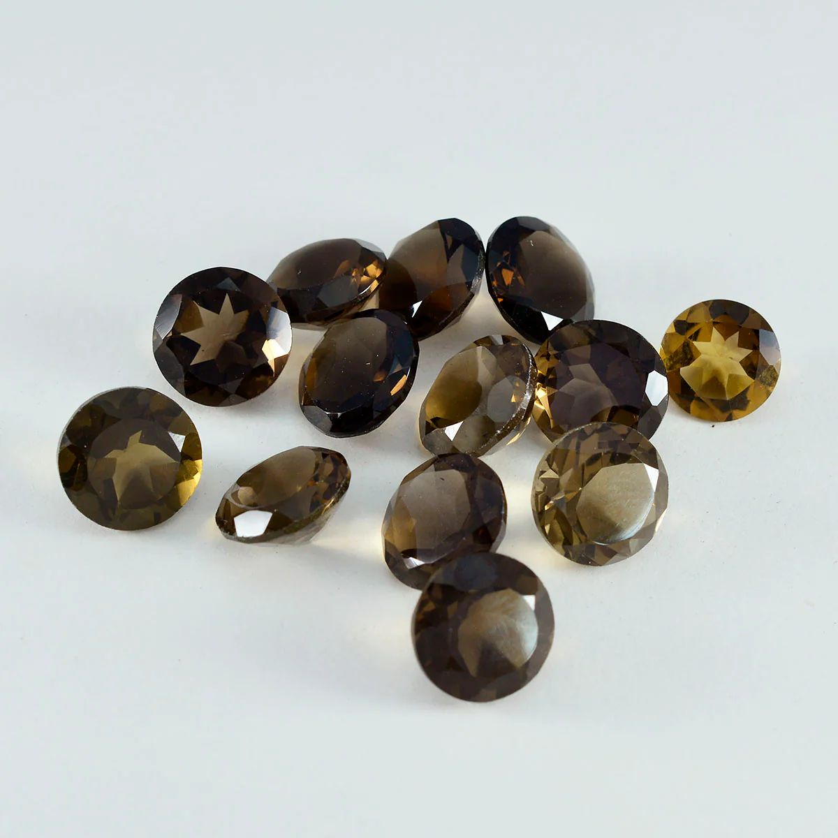 Smoky Quartz 1PC Small 8x8 MM Round Faceted Brown Luster Semi Precious Loose Gems - Image 4