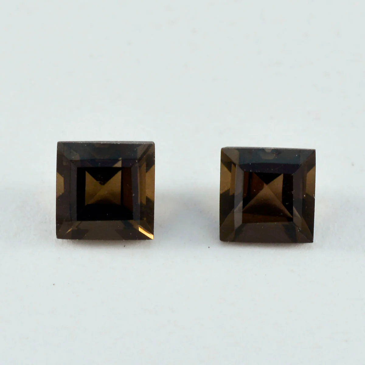 Smoky Quartz 1PC Small 8x8 MM Square Faceted Brown Luster Semi Precious Loose Gems