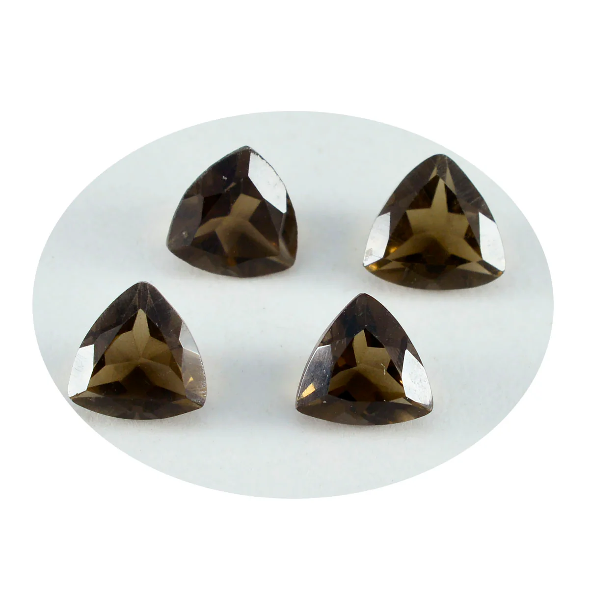 Smoky Quartz 1PC Small 8x8 MM Triangle Faceted Brown Luster Semi Precious Loose Gems - Image 2