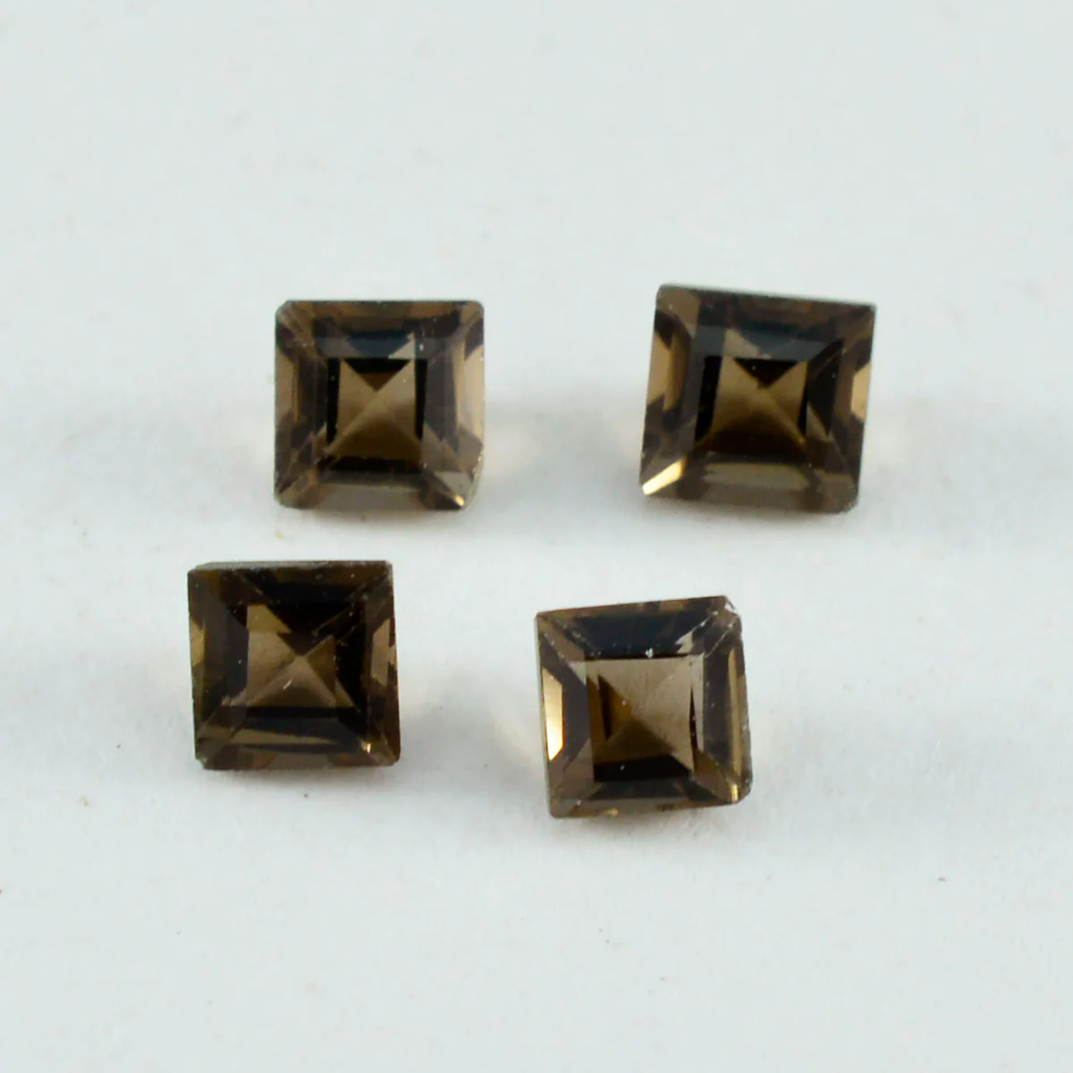 Smoky Quartz 1PC Tiny 5x5 MM Square Faceted Brown Sparkling Semi Precious Loose Gemstone