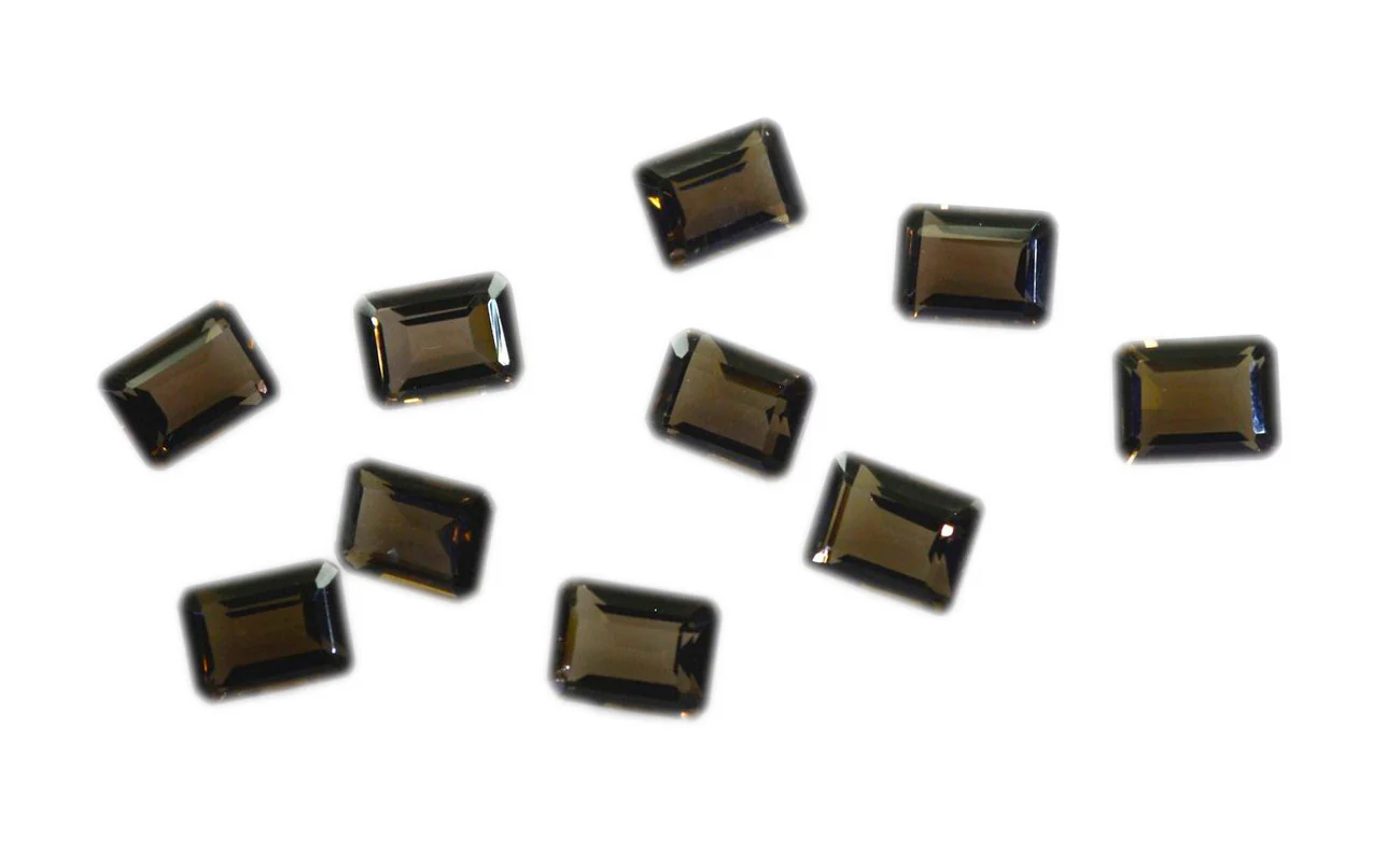 Smoky Quartz 1PC Tiny 5x7 MM Emerald Faceted Brown Splendid Semi Precious Loose Gemstone - Image 3