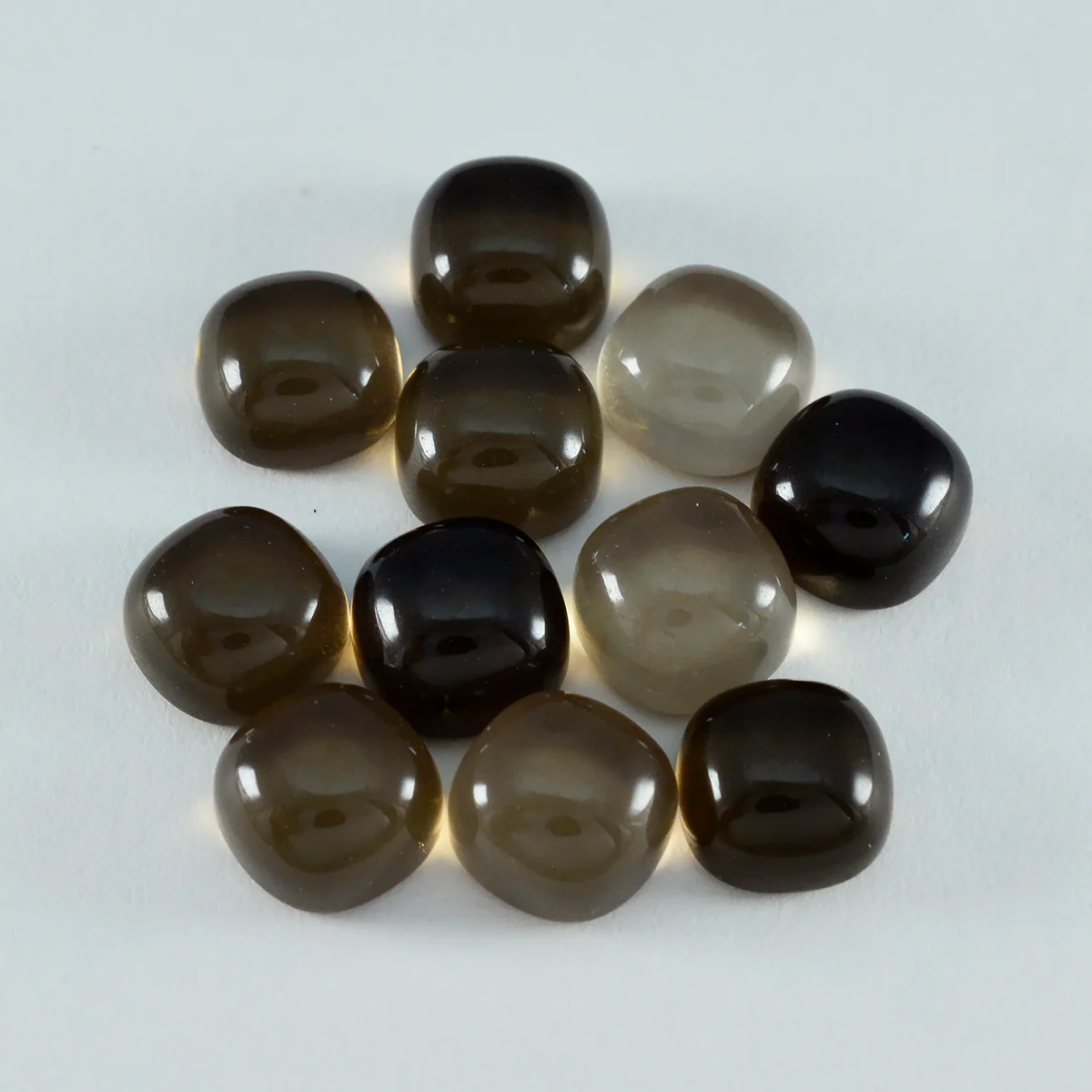 Smoky Quartz 1PC Tiny 6x6 MM Cushion Cabochon Brown Fiery semi Precious Loose Gemstone