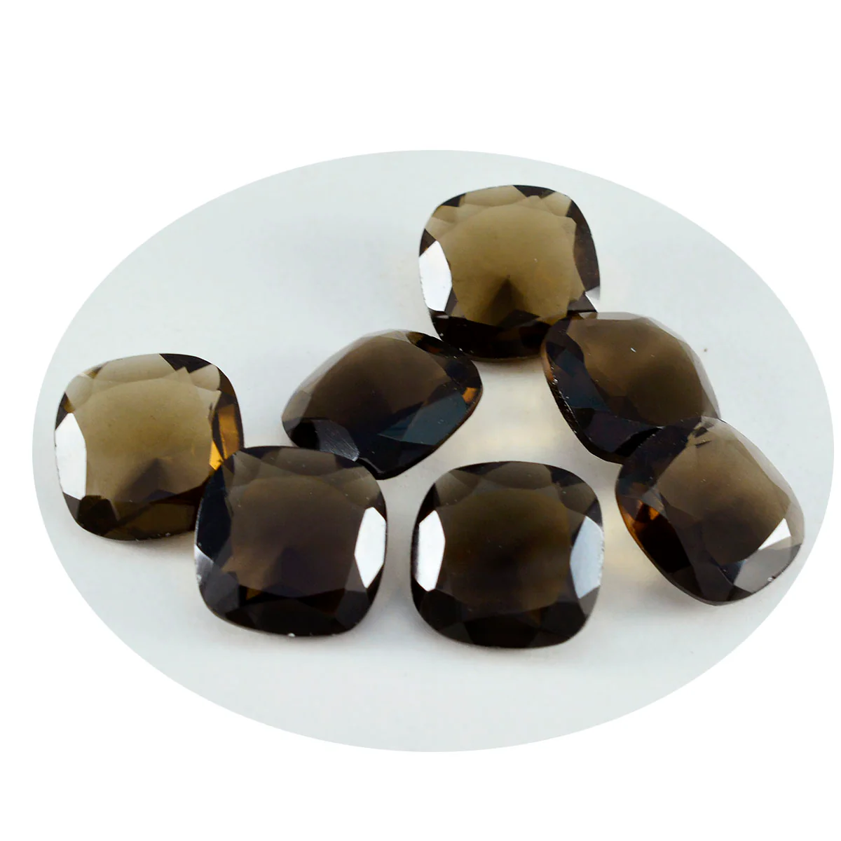 Smoky Quartz 1PC Tiny 6x6 MM Cushion Faceted Brown Polished Semi Precious Loose Gemstones - Image 2
