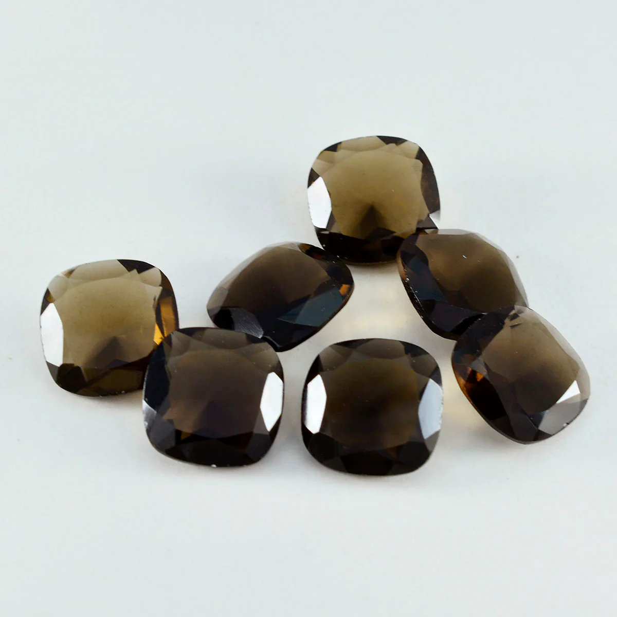 Smoky Quartz 1PC Tiny 6x6 MM Cushion Faceted Brown Polished Semi Precious Loose Gemstones - Image 3