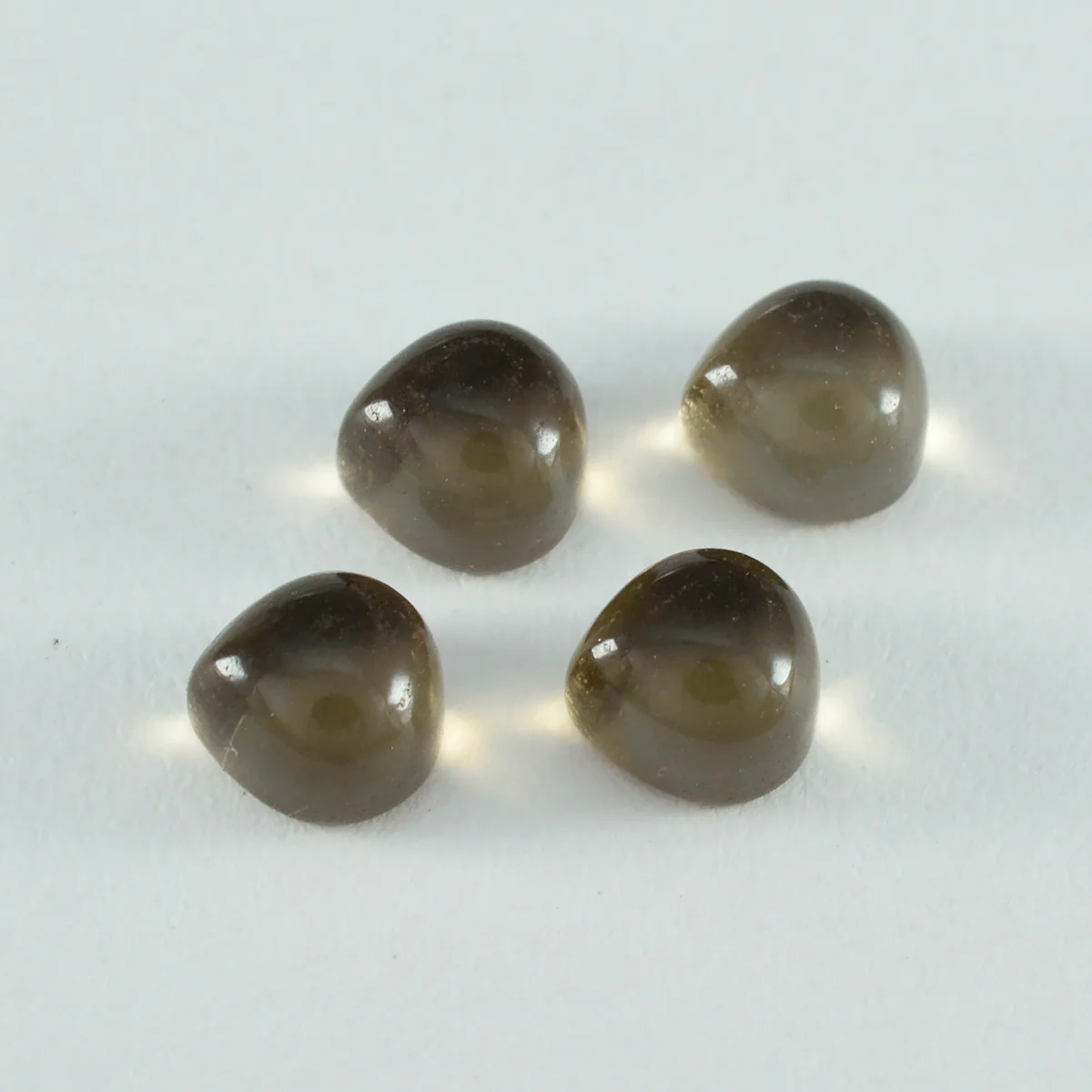 Smoky Quartz 1PC Tiny 6x6 MM Heart Cabochon Brown High-Quality semi Precious Loose Gemstones - Image 3