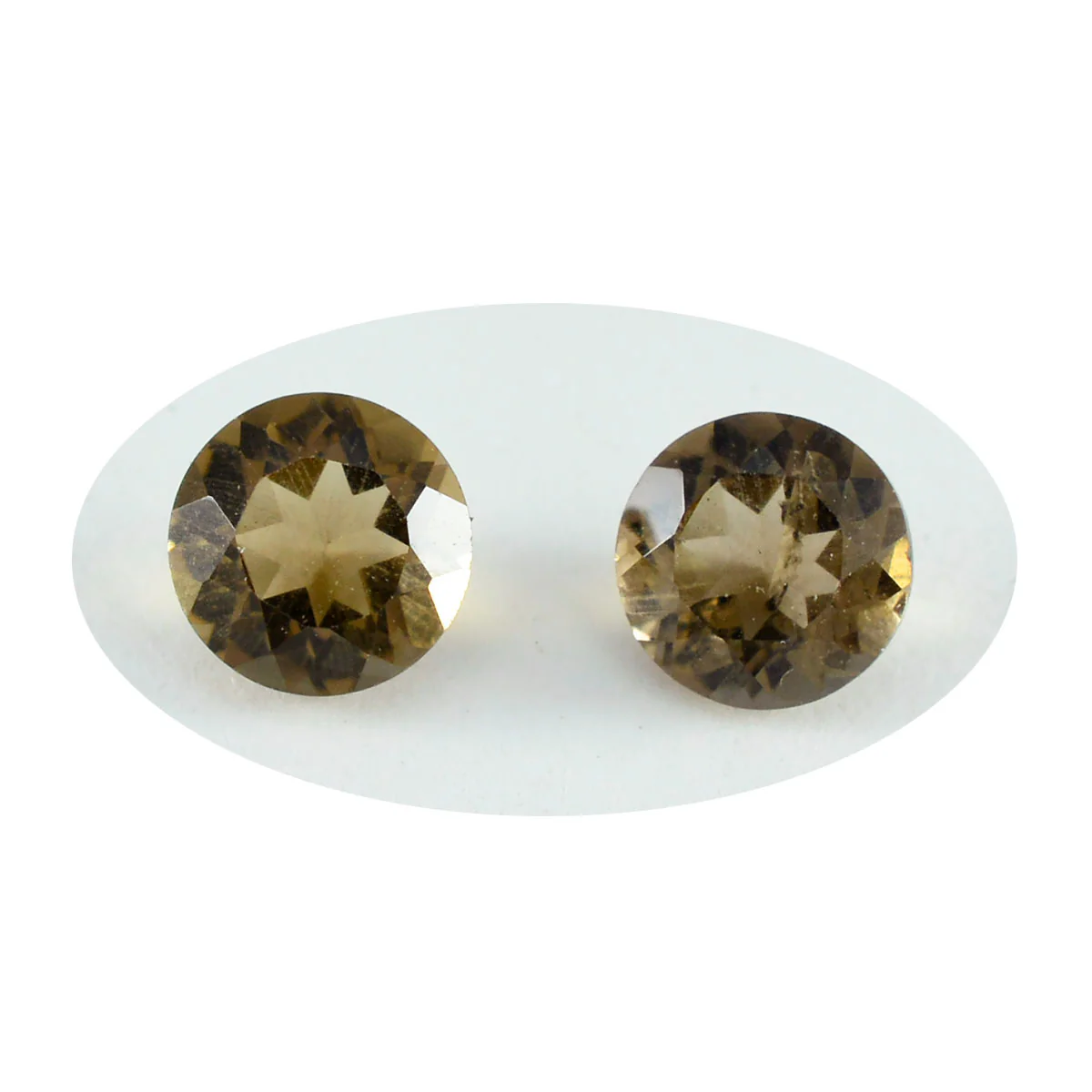 Smoky Quartz 1PC Tiny 6x6 MM Round Faceted Brown Polished Semi Precious Loose Gemstones - Image 2