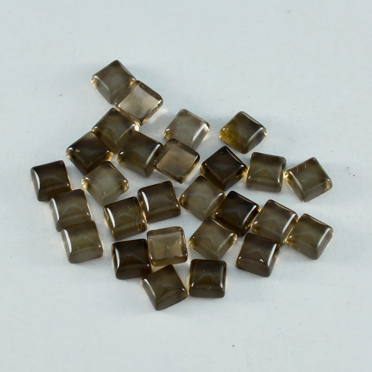 Smoky Quartz 1PC Tiny 6x6 MM Square Cabochon Brown Luster semi Precious Loose Gems - Image 4