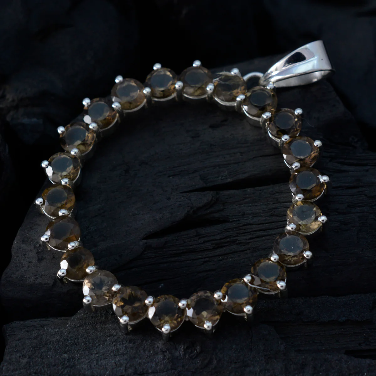 Smoky Quartz Essential Latin American 92.5 Silver multiple Julieta Romantic Brown Pendant Jewellery - Image 3