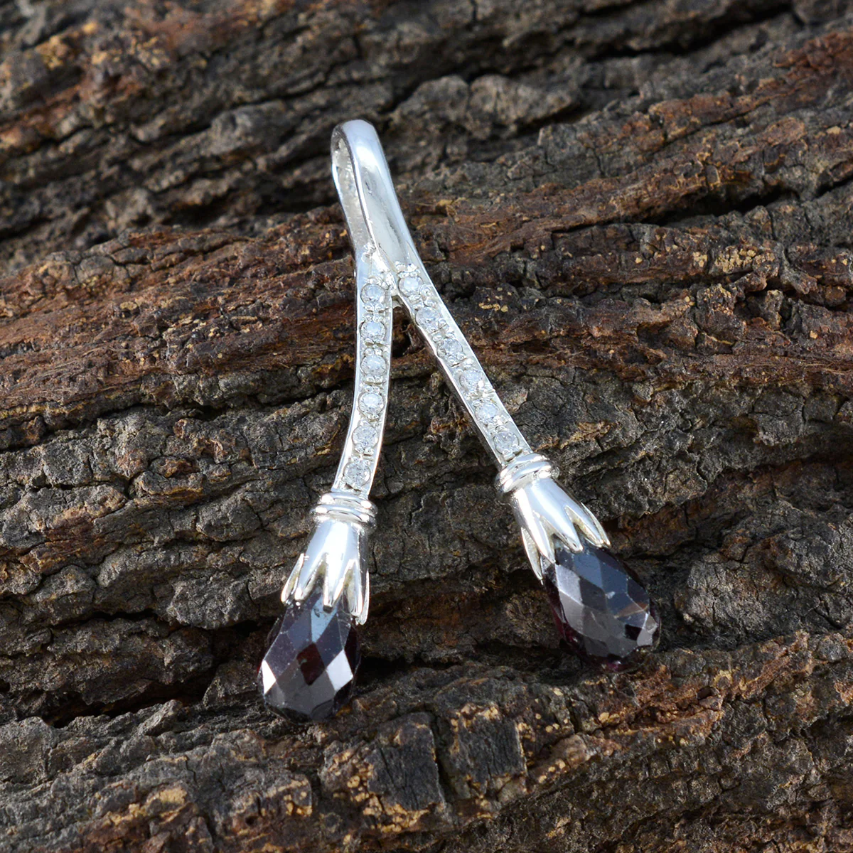 Smoky Quartz Featherlight Indian 92.5 Silver multiple Nisa Sophisticated Brown Pendant Jewellery - Image 3