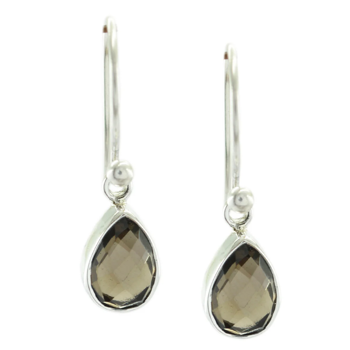 Smoky Quartz Latin American Isabella multiple Dangle Brown Sterling Silver Earring - Image 3