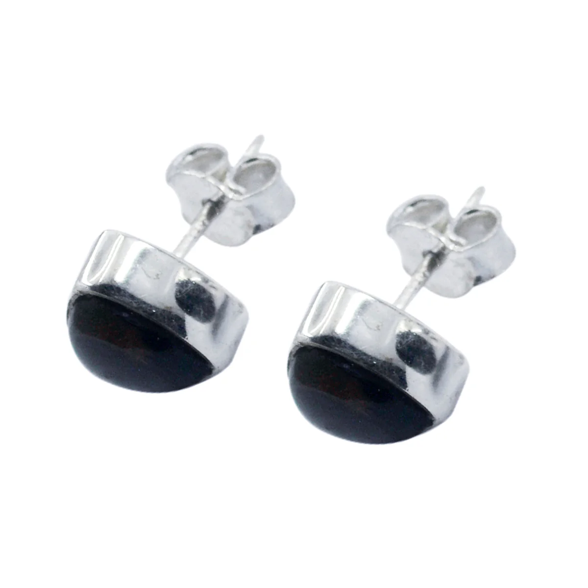 Smoky Quartz Moroccan Eun-ji Solitaire Stud Brown 92.5 Silver Earring - Image 2