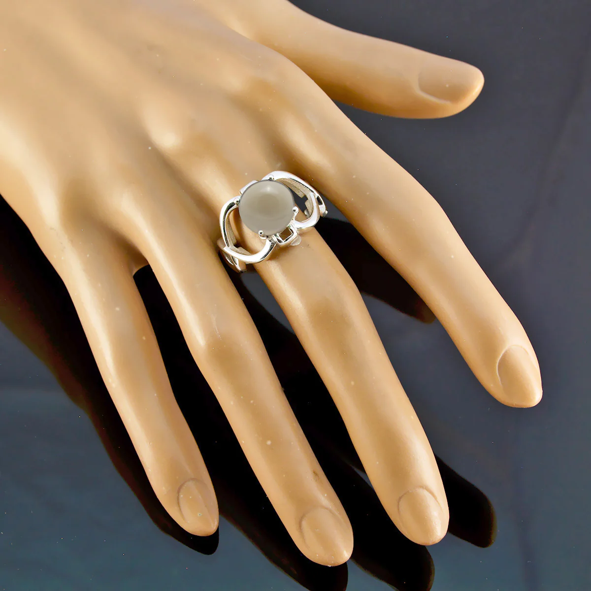 smoky quartz Solitaire German 925 Silver Brown Gems Minimal Sophisticated Ring Jewelry - Image 3