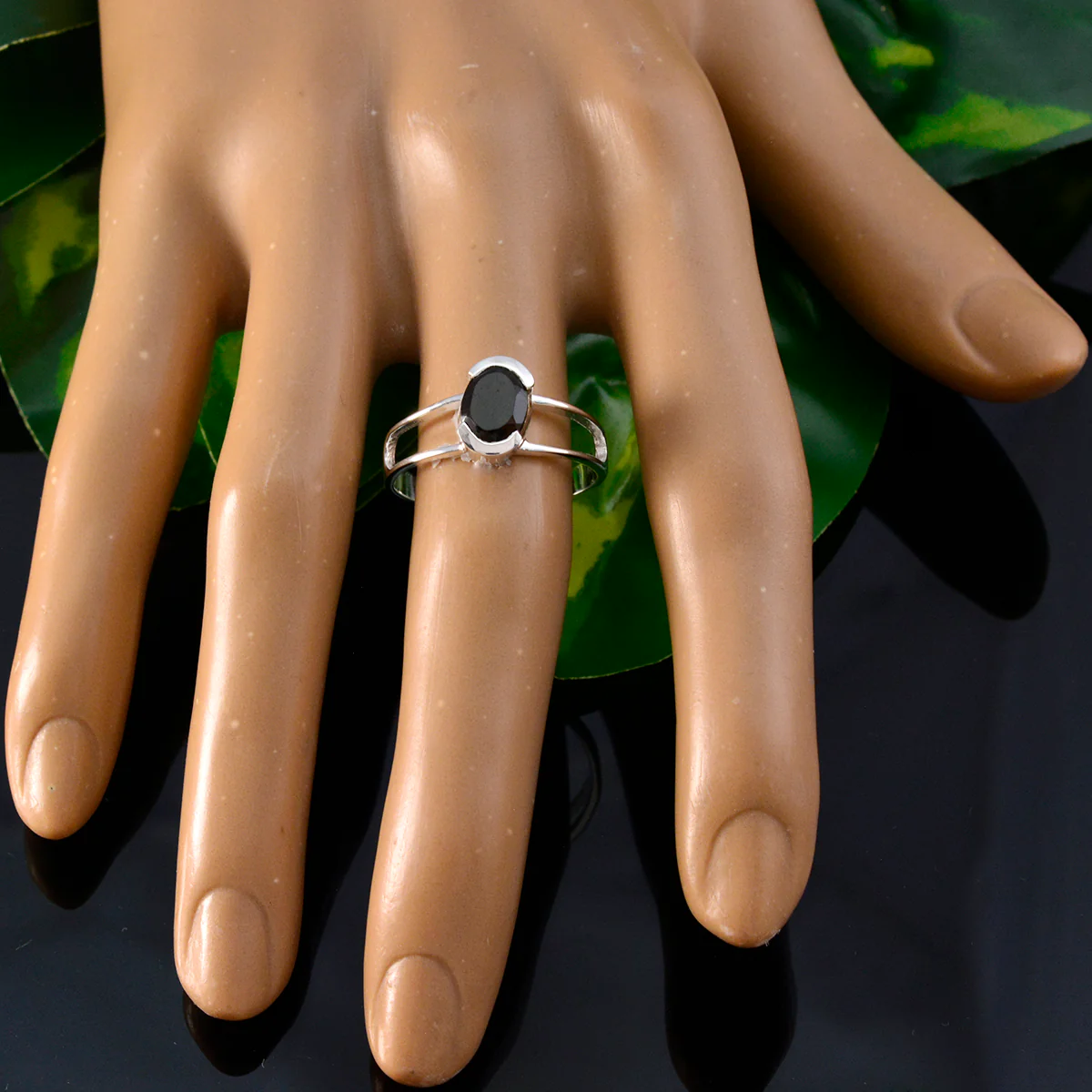 smoky quartz Solitaire Turkish Silver Brown Gemstones Delicate Glamorous Ring Jewelry - Image 5