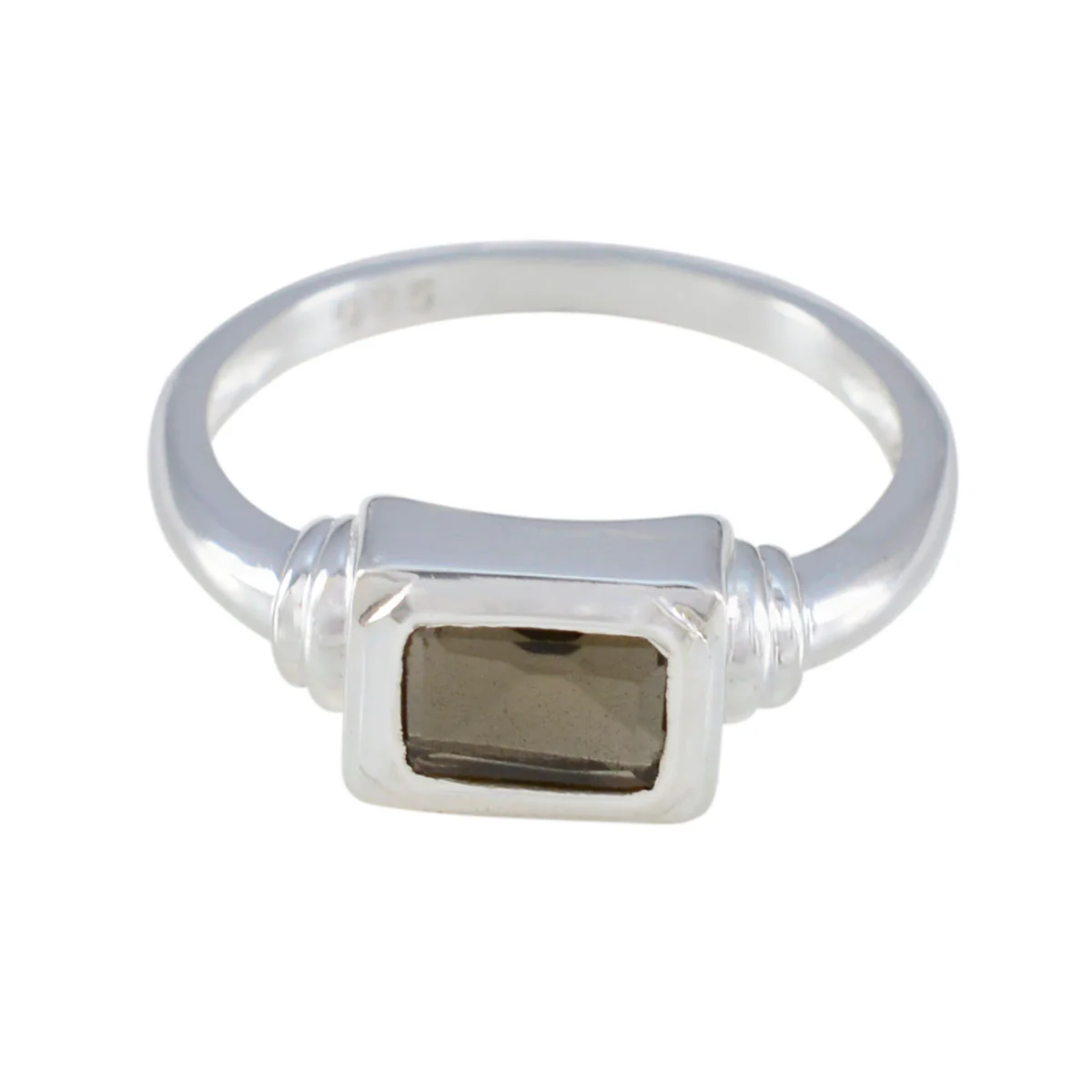 Smoky Quartz Solitaire Turkish Silver Brown Gemstones Whisper-thin Feminine Ring Jewellery